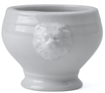 Holst Porzellan LK 010 SO Lot de 10 terrines en porcelaine 0,10 L Blanc/Gris 6,5 x 6,5 x 5,5 cm