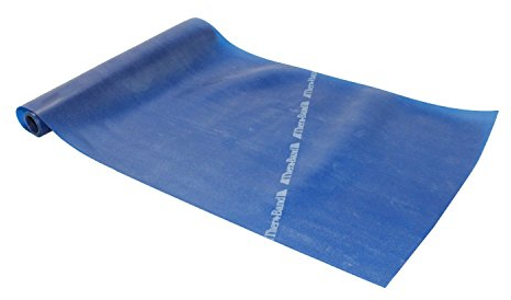 TheraBand 2,50m im PE Beutel mit Anleitung blau | Fitnessband | Gymnastikband | Stretchband für Ganzkörpertraining | Widerstandsband | Training Bands für Zuhause | Fitness Zubehör | 100% Naturlatex