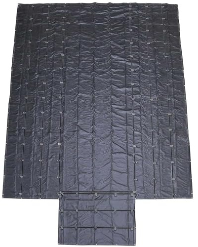 US Cargo Control 20 Feet x 28 Feet Flatbed Tarp, 14 Ounce Lightweight Tarp for Flatbed Truck, 6 Foot Drop & Flap, PVC-Coated Polyester Protects Cargo
