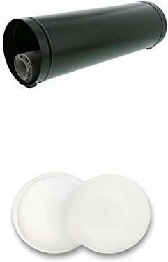 Burg-Wächter News 5800 GR Zeitungsrolle, Briefkastenergänzung, A4 Einwurf-Format, Stahl grün + Seitendeckel, Durchmesser 12cm, Kunststoff, S-Deckel SD 1 SB, Transparent