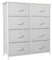 YITAHOME Chest of Drawers with 8 Drawers,Bedroom Drawers, Fabric Dresser with Wood Top,Drawer storage unit for for Bedroom, Living room, Light Grey