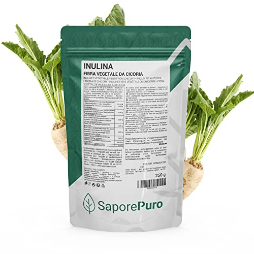 Saporepuro Inulina da cicoria 250 gr / 1000 gr - CATENA CORTA - Fibra alimentare da radici di cicoria