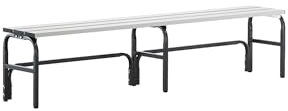 Sypro | Umkleidebank aus Edelstahl | HxT 450 x 350 mm | Länge 2000 mm | anthrazit