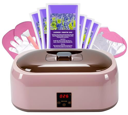 Paraffinwachsgerät für Hände und Füße - Paraffinwachswärmer mit 4000ml und passendem Set, Genießen Sie ein Paraffinwachsbad zur Pflege Ihrer Hände und Füße