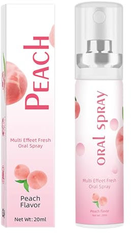 Mundspray für Angenehmen Atem Unterwegs, Gegen Mundgeruch, 20 ml, Pfirsichgeschmack
