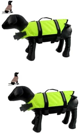 Parliky 2 Stück Reflektierende Hundewesten Grün Größe Xs Bequem Atmungsaktiv Leicht Zu Tragen Schnellverschluss Strand Sicher