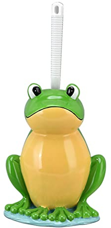 Akozon Escobilla de Baño Creativa de Dibujos Animados con Base - Diseño de Rana sin ángulo Muerto para la Limpieza del Hogar - Limpiador de Inodoro Divertido y Funcional