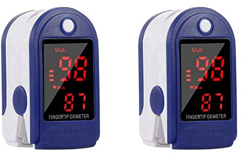 Reinscer Oxymètre de Doigt Professionnel, Mesure SPO2/PR et Capteur Cardiaque, Appareil Portable avec Écran LED pour Surveillance Pouls, Hôpital Domestique (2 pièce)