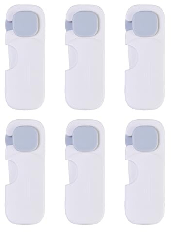 6 Pezzi Blocca Cassetti per Bambini, Lucchetto per Frigorifero, Nessuna Perforazione Richiesta, Chiusure di Sicurezza per Bambini, Chiusure Sicurezza per Armadi, Guardaroba, Forni, Frigoriferi