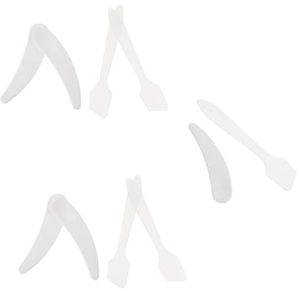 Anneome 10 piezas Espátulas de Maquillaje Transparentes para Crema Facial Cucharas Plásticas Aplicadoras para Mascarillas y Sueros Herramienta Duradera para Cuidado Piel Viaje