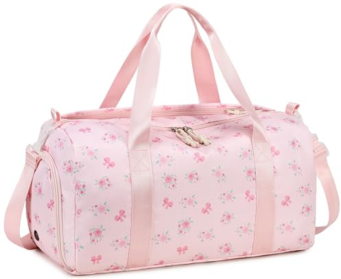 LEDAOU sportväska barn, simväska, resväska, skofack, våtfack, Fjärilsknut liten pollen, 46 l, Sporter | Fitnessväska, badväska och weekender för pojkar, flickor, tonåringar och kvinnor – perfekt för skola, träning och korta resor