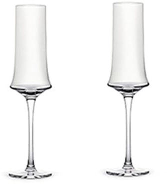 birene Copa de champán Juego de 2 copas de champán con base alta, capacidad de 5,07 oz
