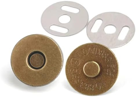 Magnetknappar 10 set/parti magnetiska tryckknappar handväska handväska hantverk påsar tillbehör (brons, 1,4 cm)
