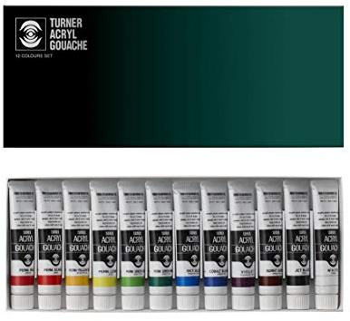 20ml Turner Acrylic Gouache 12 Colours Set
