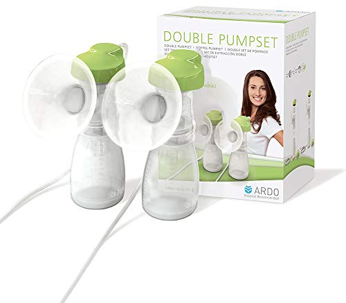 ARDO Double Pumpset für die elektrischen Milchpumpen Calypso und Carum – Hochwertiges Zubehör zum sicheren & schnellen Abpumpen von Muttermilch – BPA-frei