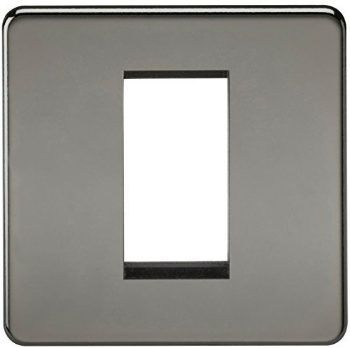 SCREWLESS 1G MODULAR FACEPLATE - BLACK NICKEL