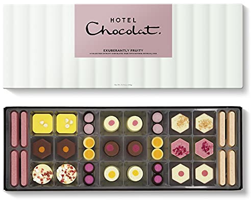 Hotel Chocolat Exuberantly Fruity Sleekster - 38 Fruity Chocolates, 345g - Suitable For Vegetarians - Gifts For Birthday, Thank You, Congratulations, Anniversary, Father's day 2026
