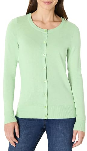 Amazon Essentials Gilet Col Rond Léger (Grandes Tailles Disponibles) Femme, Vert Sauge, S