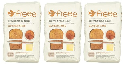 3 x 1kg Gluten Free Brown Bread Machine Flour Wheat Dough