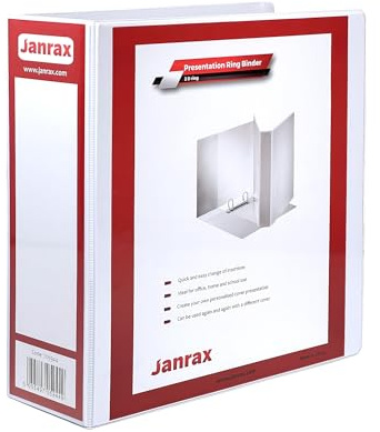 A4 White 4� (101mm) Presentation 2D Ring Binder with Fully Customisable Covers