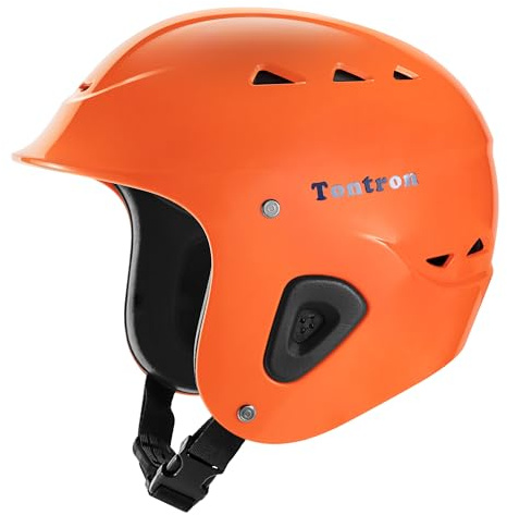 Tontron Sailonger - Casco de corte completo para adultos en aguas bravas, kayak, rafting, remo, deportes acuáticos (naranja brillante, S)