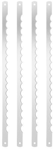 Cabilock Lames De Trancheuse À Pain En Acier Inoxydable Bol À Pain Couteaux Lames De Remplacement Bords Dentelés Pour Coupe-Pain En Bois 4 Pièces