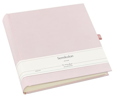 Semikolon 371956 Foto-Album Classic Event Large - 30,5 x 31 x 5,3 cm - 100 Seiten für 200 Fotos - Cotton Candy rosé