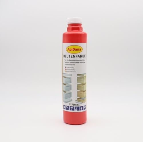 Beutenfarbe 750 ml Beutenschutzfarbe Schutz Bienenbeuten 5m²/ltr. Imkerei Imker Bienen, Rot (750ml)