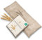 Strauss Home® Cojín de granos grandes, apto para microondas, para evitar la tensión en el cuello, hombros y espalda, granos de trigo naturales, 20 x 50 cm
