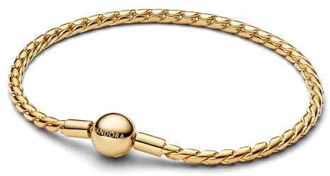 PANDORA Moments 564028C00-21 Sterling Silver 14K Gold Plated Metal Alloy Bracelet Fits Moments Size 21cm