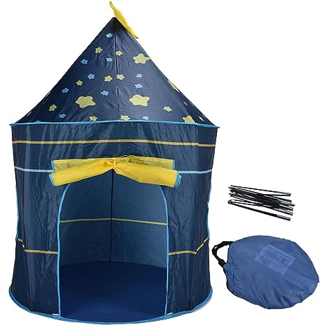 DGLDCSHUAI Tienda de campaña para niños, Castillo de Princesa, Juego Interior, casa de Juegos, Tienda de campaña, Regalos de Juguete para niños (Cielo Estrellado Azul)