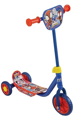 Spidey & His Amazing Friends 3 Wheel Kids Scooter | Officially Licensed for Ages 3 & Up | Adjustable Handlebar for Girls Boys | Childrens Spiderman Tri
