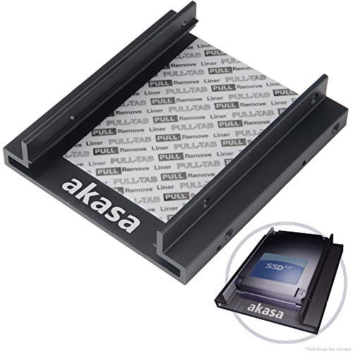 Akasa SSD & HDD Mounting Kit | SSD & HDD adapter | Full Aluminium | Thermal Pad | AK-MX010V2 | 2.5 Inch to 3.5 Inch Mounting Bracket Converter