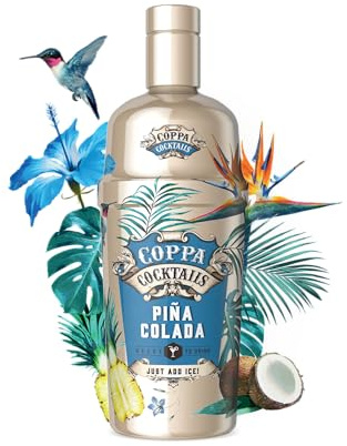 Coppa Cocktails Ready-to-Drink Piña Colada | Easy Premium Pre-Mixed | Just Add Ice | 10% ABV | 70cl