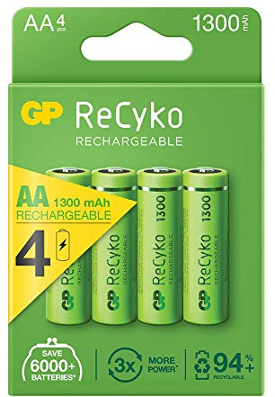 PILA RICARICABILE RECYKO LR6AA 1,2 V 1300 mAh 4 UNDS