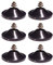M6 - Diámetro 5,5 cm Borde grueso Gancho de ventosa de tornillo PVC M6 Con contratuerca,Para una succión mejorada,6 piezas, recomendado (negro)