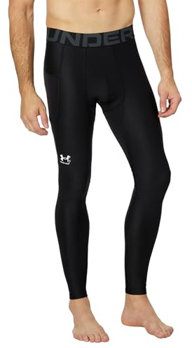 Under Armour Legging de Sport Long UA HG Armour pour Homme, Respirant et Moulant, Noir (001)/Blanc, 3XL/Haut