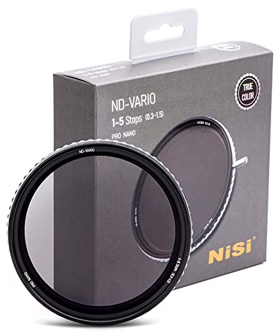 NiSi 67mm True Color Variabler ND Filter 1-5 Blenden (ND2-ND32) VND Vario ND Neutral Graufilter, Optisches Glas mit Multi-Nano-Beschichtung