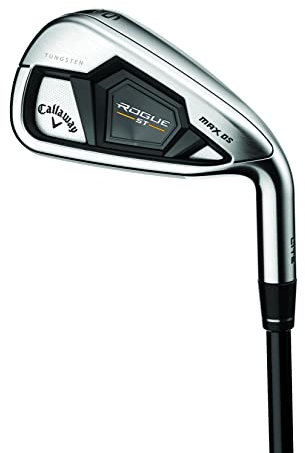 Callaway Golf Rogue ST MAX OS Lite Einzeleisen (linke Hand, Graphitschaft, Regular Flex, 7 Eisen)