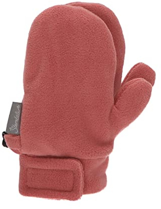 Sterntaler Baby unisex barnvantar – babyvantar vinter, babyhandskar – av mikrofleece med kardborreband – rosa, 3, ROSA, 3