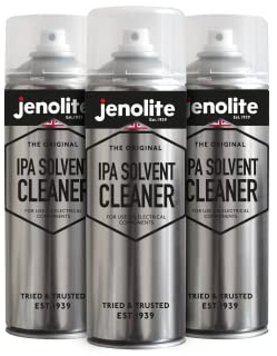 JENOLITE IPA Detergente solvente | Detergente per contatti isopropanolo ad asciugatura rapida, ideale per apparecchiature elettriche | 3 x 500ml