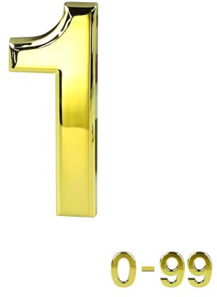 Numéros de porte dorés à coller, lettres A, B, C, D, 7,6 cm, pour portes, boîtes aux lettres, chambres d'hôtel (1)