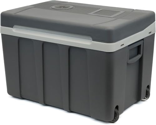 Leisurewize – Portable Electric Cool/Warm Box For Drinks and Food 12V DC & 240V AC Adapter Festival Camping Beach Travel Picnic BBQ Cooler (50 Litre)