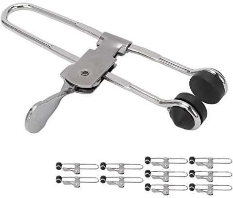 10pcs Suspended Ceiling Tile Grip Clamps, Lever Action Grid Clamps Multifunctional Stainless Steel Tile Mounting Clips
