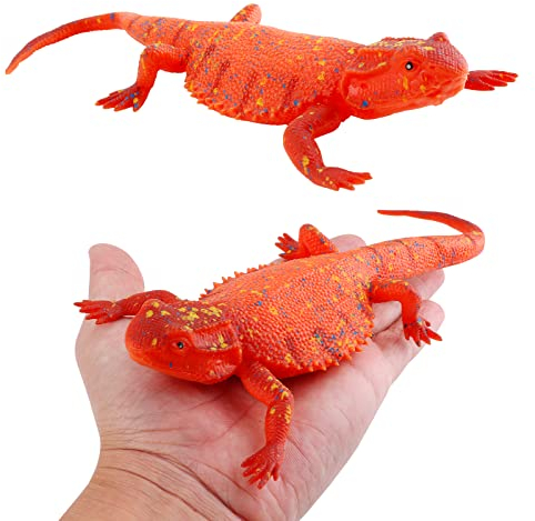 Cobee Gummi Eidechsen Figuren, realistische Reptilien Tierfigur, elastische Eidechse Spielzeug gefälschte Eidechse Bunte Eidechse Modell Badewannenspielzeug, Lernspielzeug Geburtstagsgeschenk