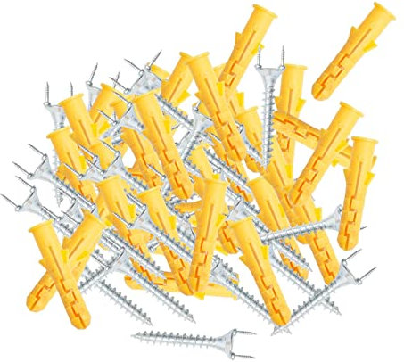 predolo Viti a doppia estremità Viti Chiodi senza saldatura Tassello in legno Vite per battiscopa da parete di fondo, 3,5mm, 50 pezzi
