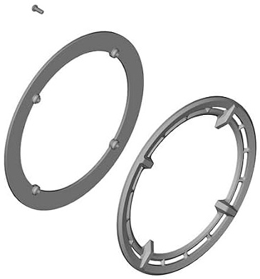 Shimano E-Bike Systems Cr-Et600 44 Zähne Anneau de Protection de chaîne Double Silver/Black One Size