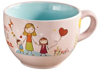 Brandani 52085 JUMBO TAZZA MAMMA STONEWARE, cm d 12,5 x 9h, 500 ml, Lavastoviglie, Microonde Freezer