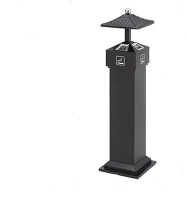 Colonna di Cenere Colonna estinguente fumo commerciale in acciaio inossidabile Colonna verticale for cenere da esterno Collettore di cenere fissabile di grandi dimensioni Colonna di Cenere(Black)