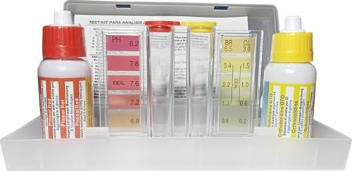 Test Kit Misuratore di Ph e Cloro (Otho/Phenol) 6 gocce Per Analizzare i Valori di Ph e Cloro Acqua (TEST KIT 6 GOCCE)